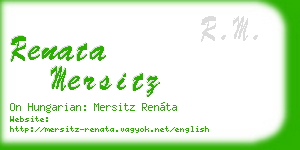 renata mersitz business card